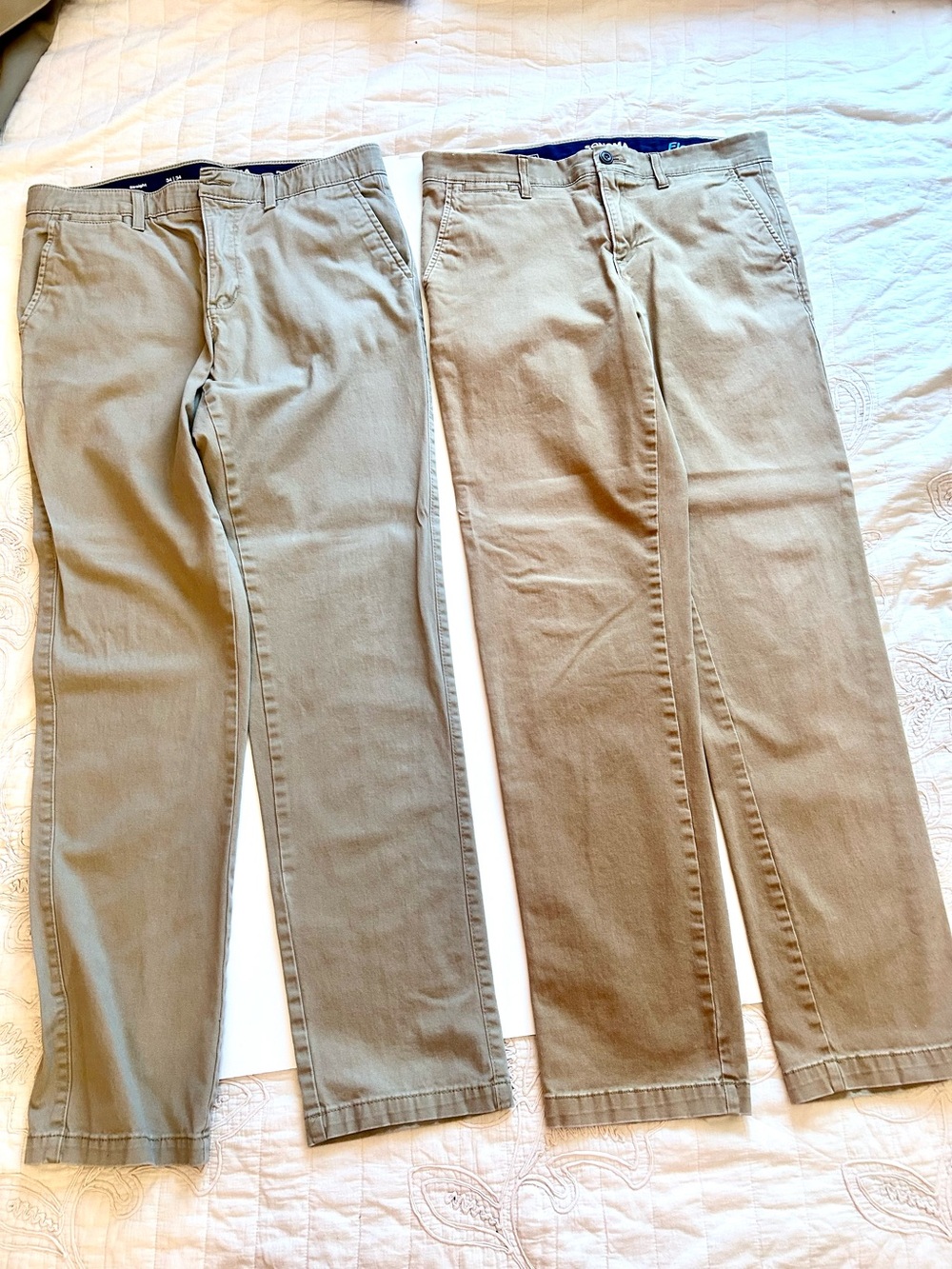 Sonoma Men's khaki Chino Pants - Two Pair